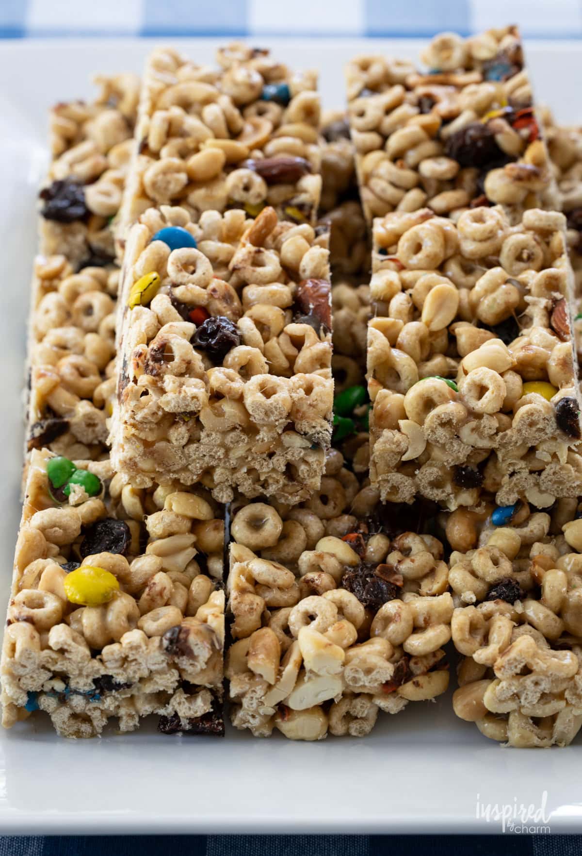 platter filled with Trail Mix Bars.