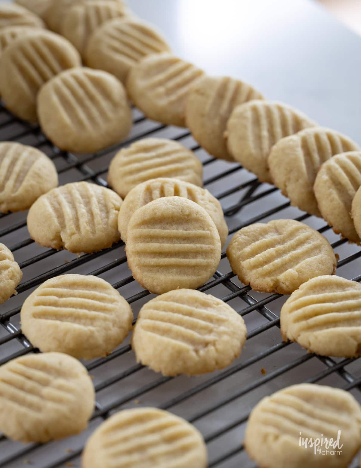 baked brown sugar cookies on a cooling rack.