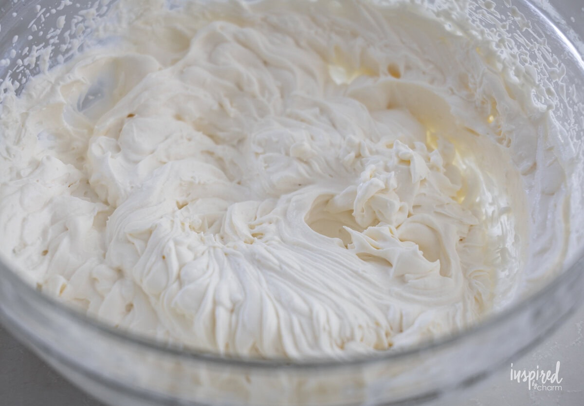 whipped cream in a bowl. 